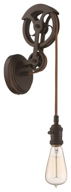 Jeremiah Design-A-Fixture 1-Light Pully Sconce Hardware, Bronze, CPMKPW-1ABZ