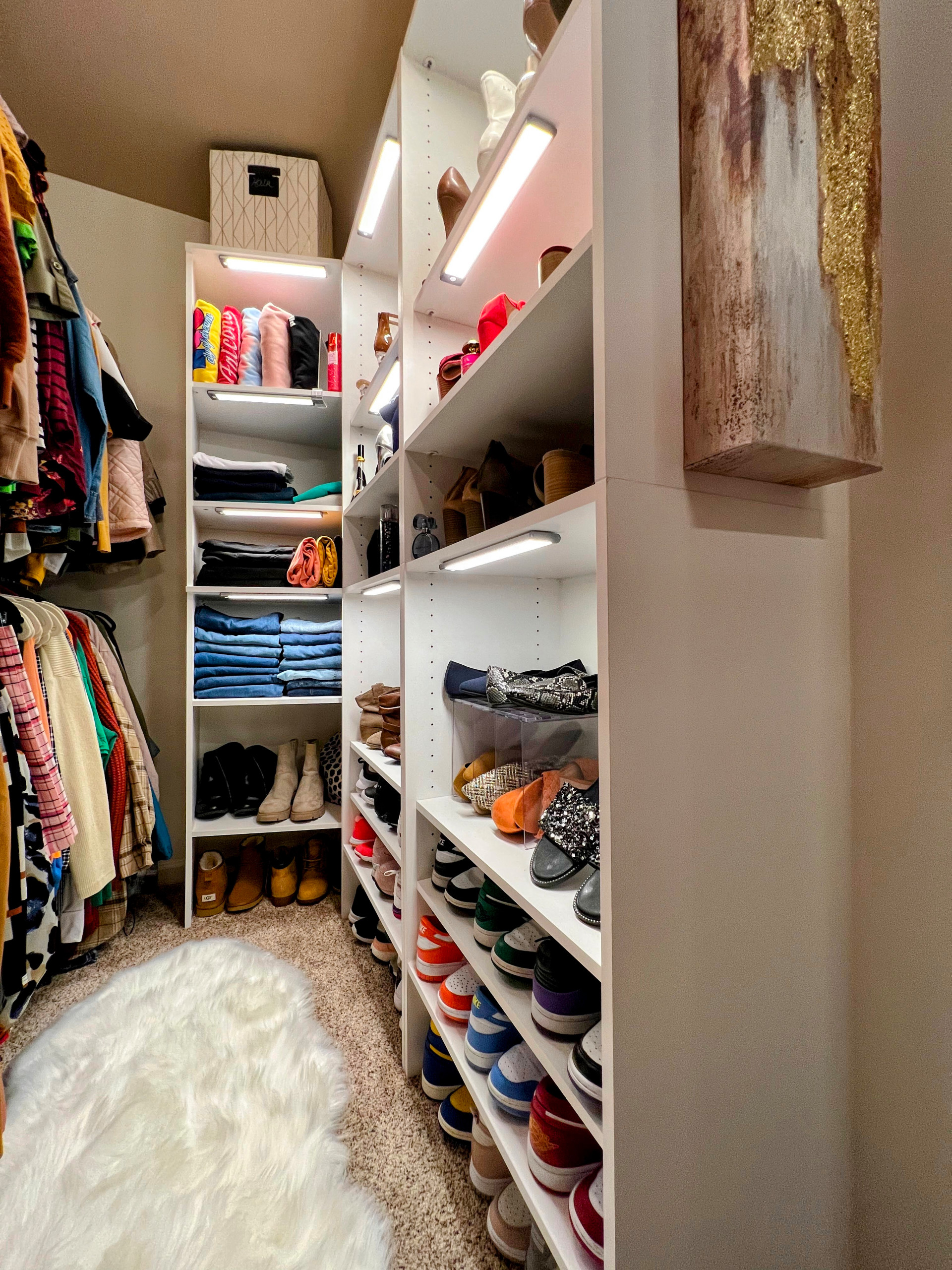 Custom Hollywood White and Gold Closet