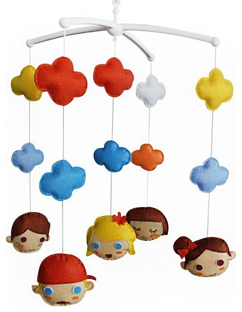 Handmade Baby Crib Musical Mobile Cute Cartoon Colorful Room Decor Modern Baby Mobiles By Blancho Bedding