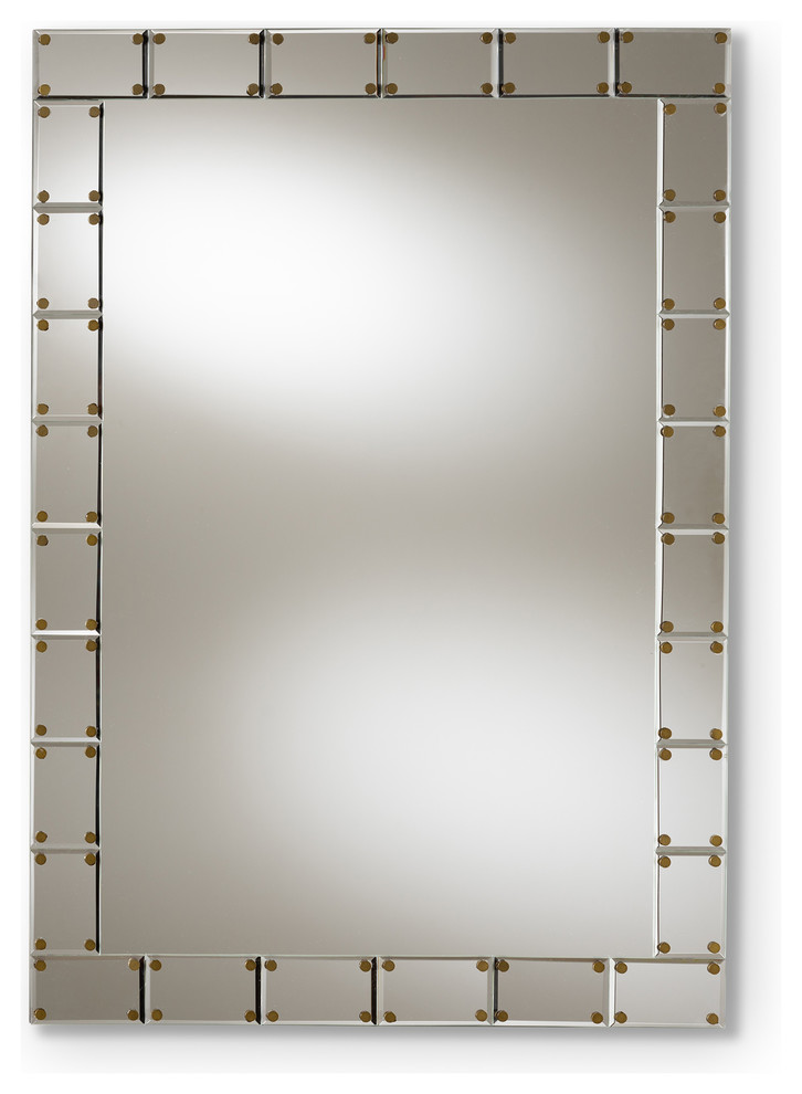 Almeria Modern Contemporary Silver Finished Rectangular Tile Accent