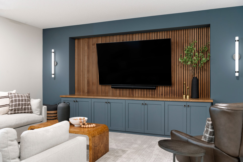 Inspiration for a french country family room remodel in Minneapolis