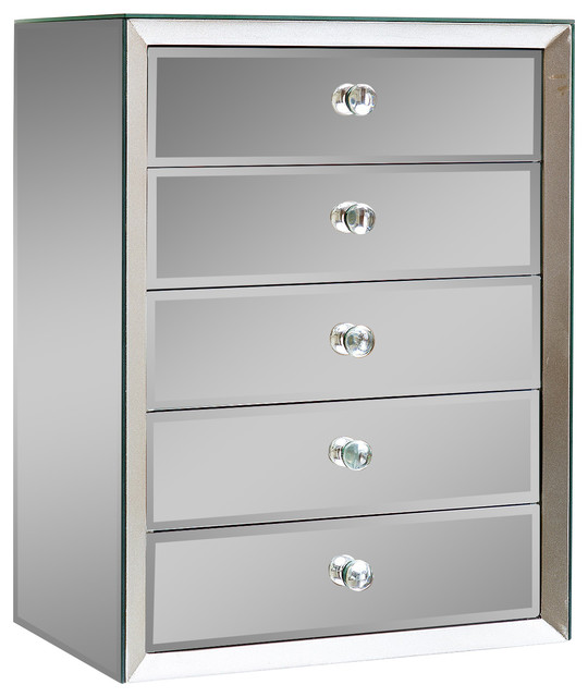 Abbyson Living Omni Mirrored 5 Drawer Jewelry Box By Tagr Omni Mirrored 5 Drawer Jewelry Box