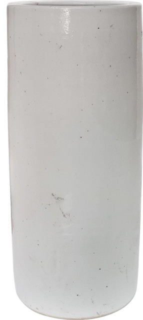 Umbrella Vase Stand White Ceramic Handmade Hand-Crafted