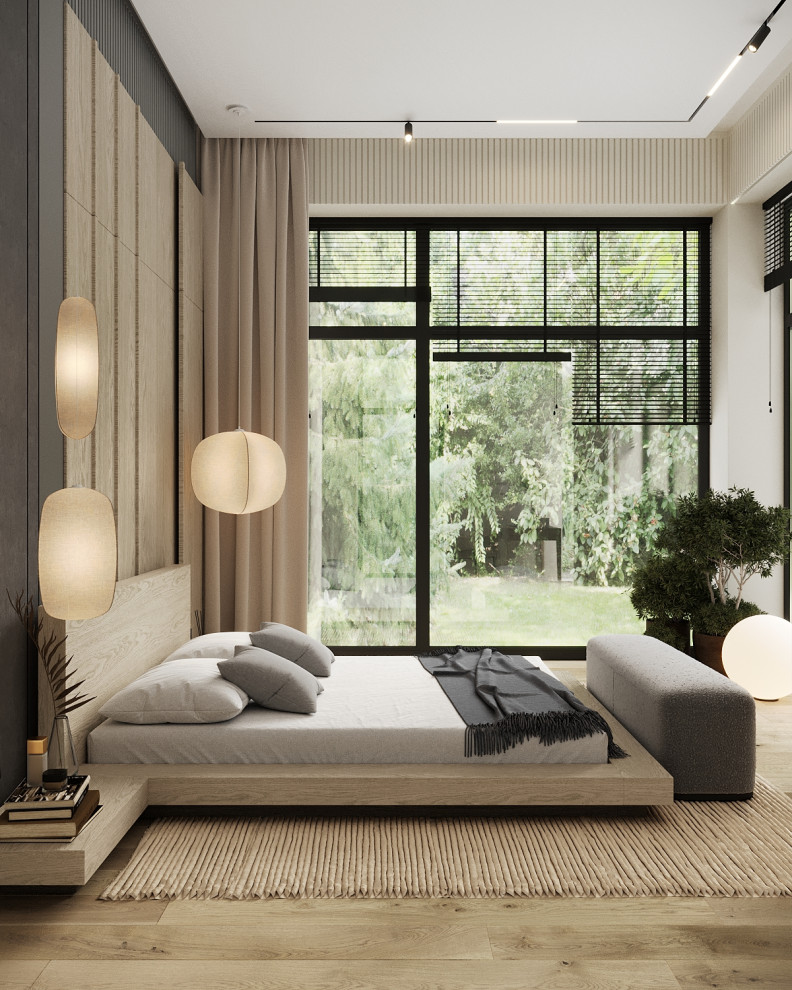 Современный одноэтажный дом площадью в 300 м.кв.