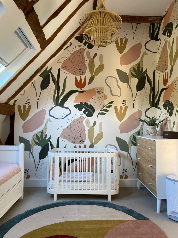 Design ideas for a modern nursery in Kent.