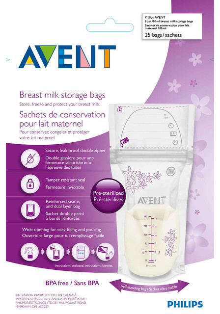 philips avent milk storage bags
