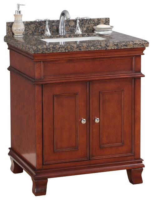 Mission Hills Middleton 28 Bath Vanity With Sink Red Mahogany