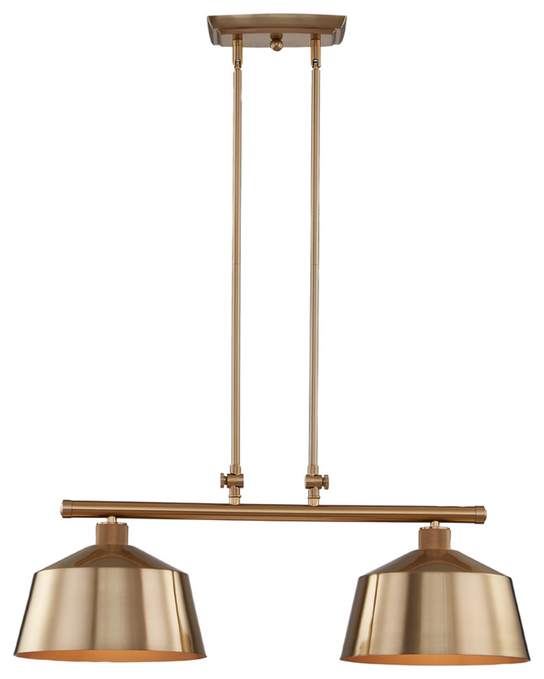 Light Island, 2 Light Transitional Kitchen Island Lighting by