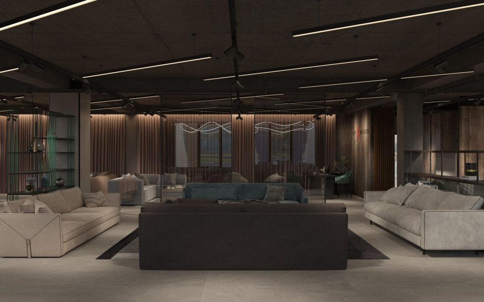 Интерьер мебельного магазина.