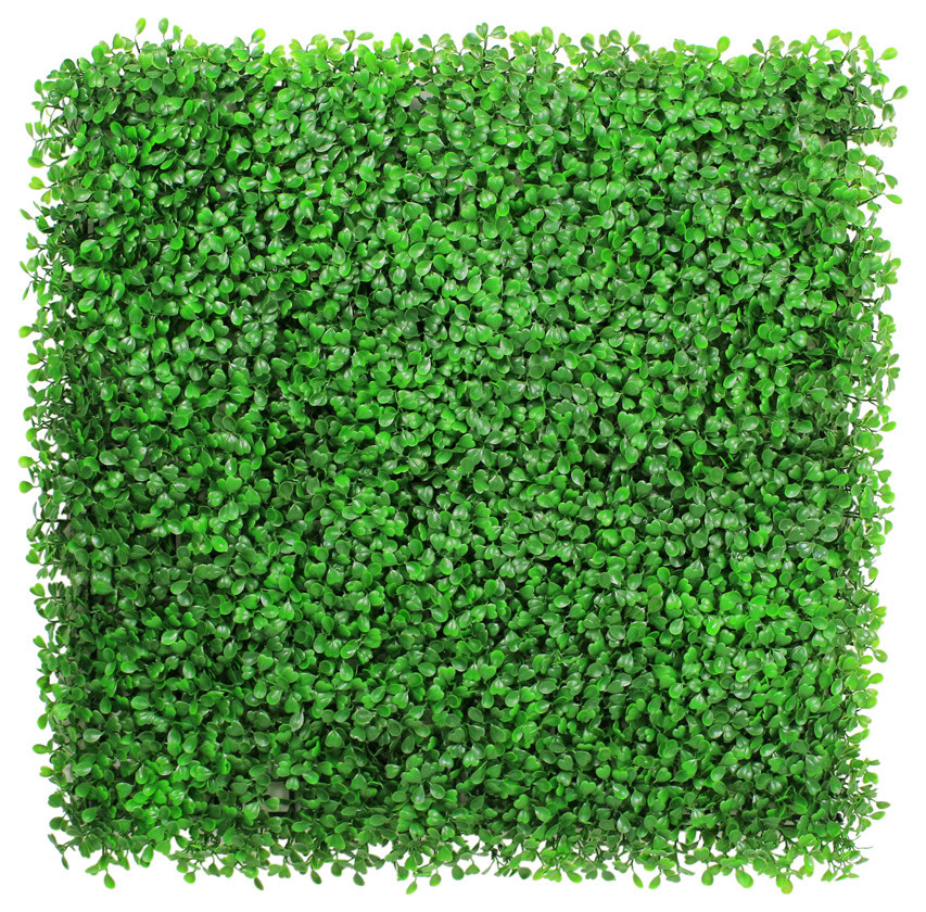 12-Piece 20"x20", Light Green Artificial Boxwood Hedge Mat UV Proof Garden Fence