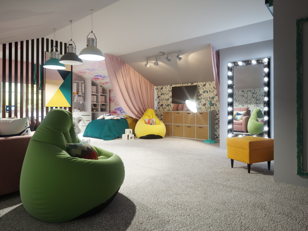 Дизайн-проект мансардного этажа и гостиной в г.Горячий ключ