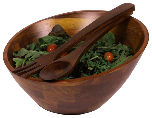 3 Piece Large Angle Wood Salad Bowl Set Tropical Serving And 3 Piece Large Angle Wood Salad Bowl Set Tropical Serving And Bowls By Woodard Charles