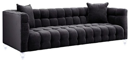 Bea Grey Velvet Sofa - Grey