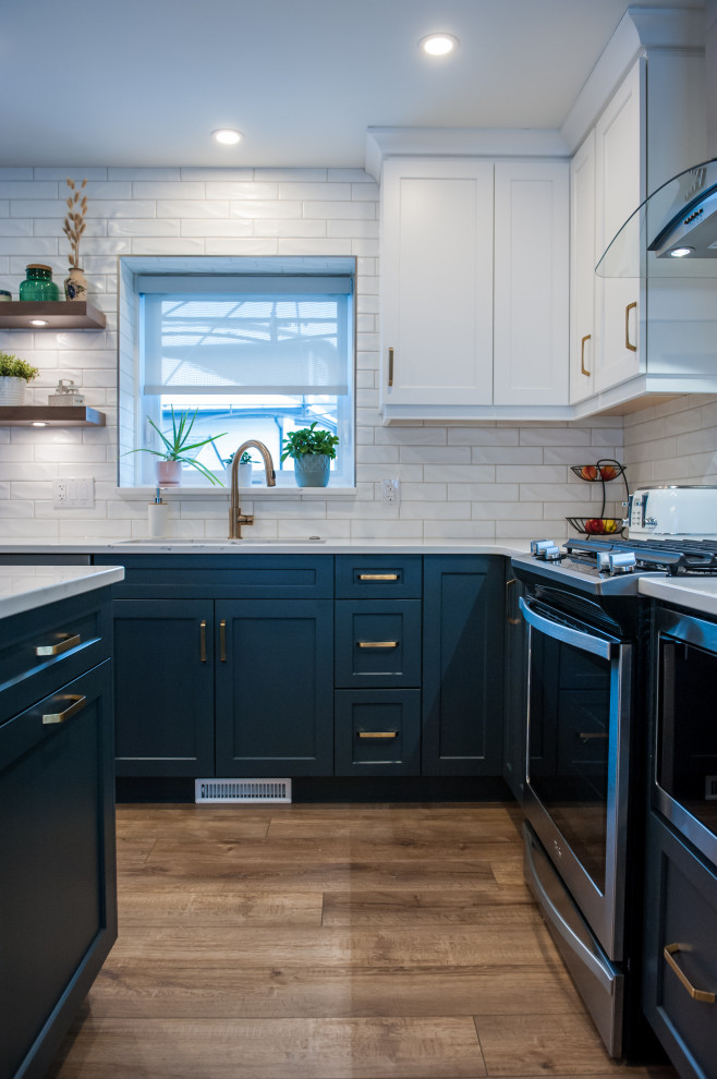 Transitional kitchen photo in Edmonton