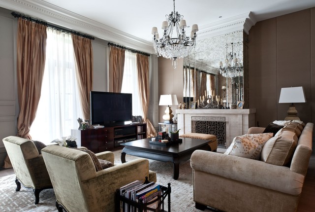 Сосновый бор traditional-family-room