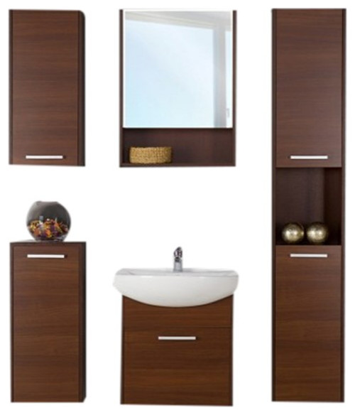 Seso Single Bathroom Vanity Set With Mirror And Contemporary
