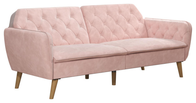 Novogratz Tallulah Memory Foam Futon, Pink