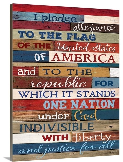 "Pledge of Allegiance" Wrapped Canvas Art Print, 18"x24" - Contemporary - Prints And Posters ...