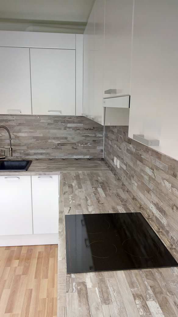 Белая кухня сканди угловая