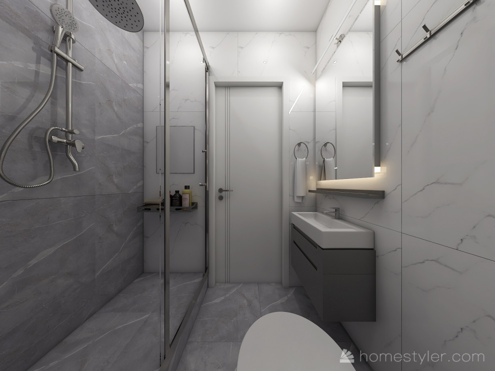 Проект двух санузлов для семейной пары, г. Хабаровск, ул. Истомина