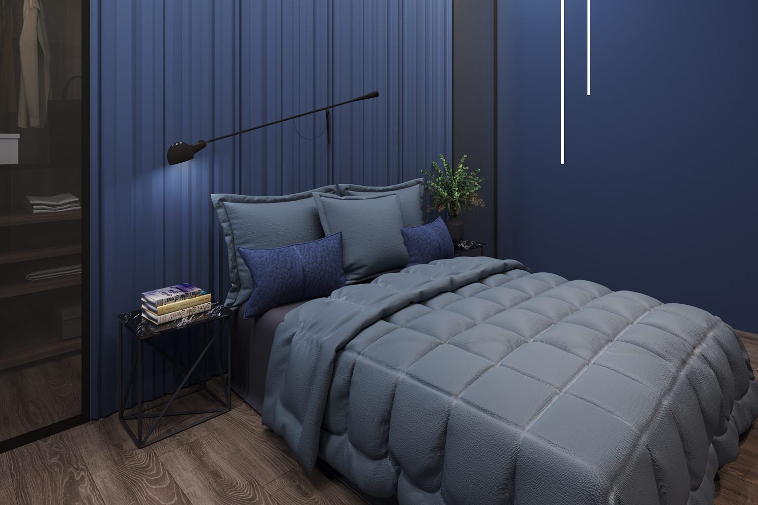 Спальня в квартире у моря