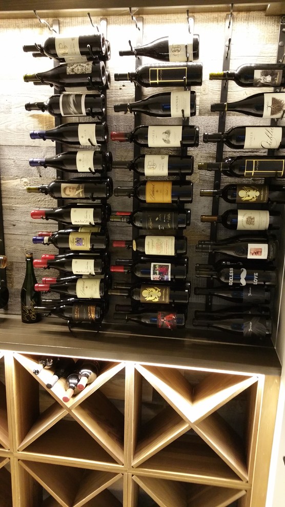 Photo of a beach style wine cellar in Los Angeles.