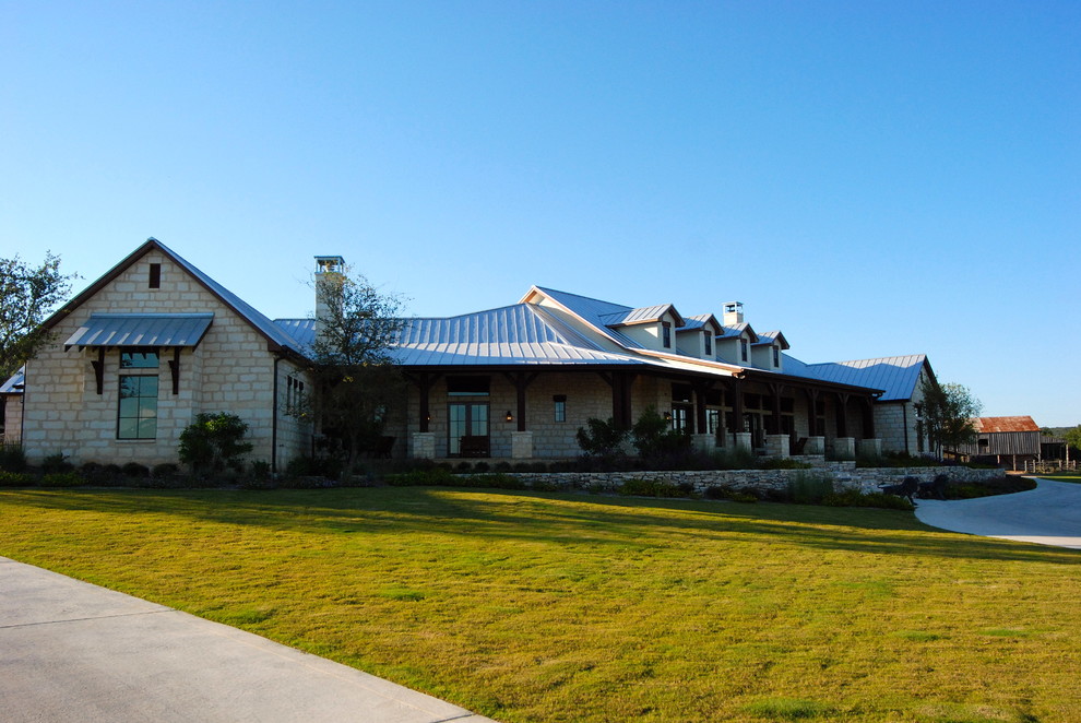 Inspiration for a rustic exterior home remodel in Austin
