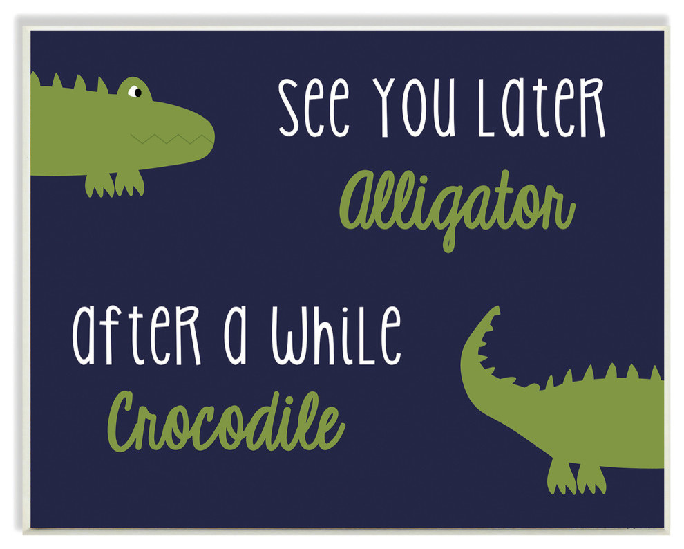 See You Later Alligator and After A While Crocodile Wall Art