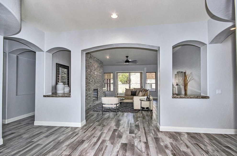 Entryway - transitional entryway idea in Phoenix