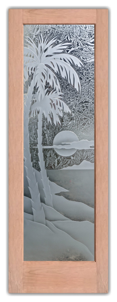 Pantry Door - Palm Sunset - Cherry - 30" x 80" - Book/Slab Door