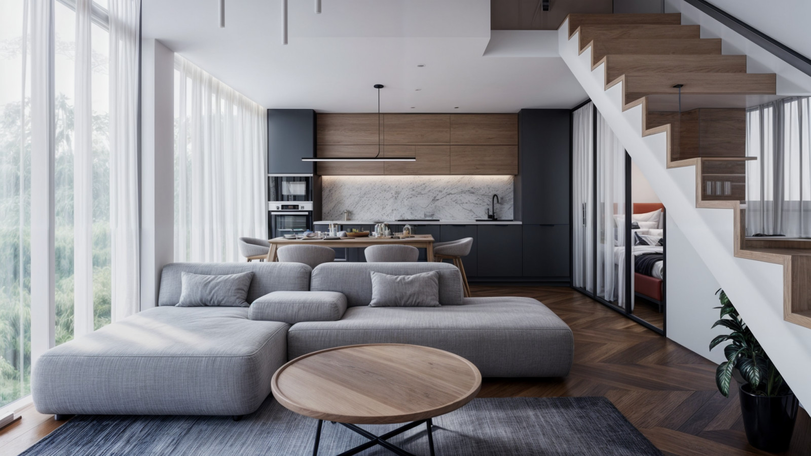 Проект 2-х уровневых апартаментов