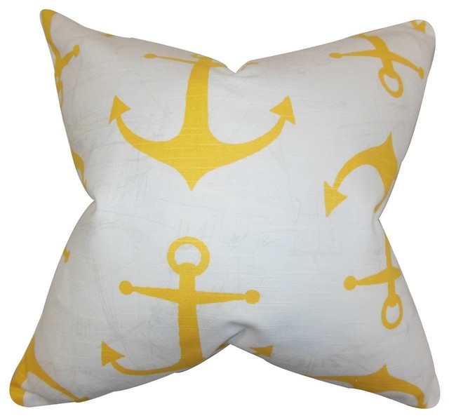The Pillow Collection 18 Square Enye Coastal Throw Pillow Beach