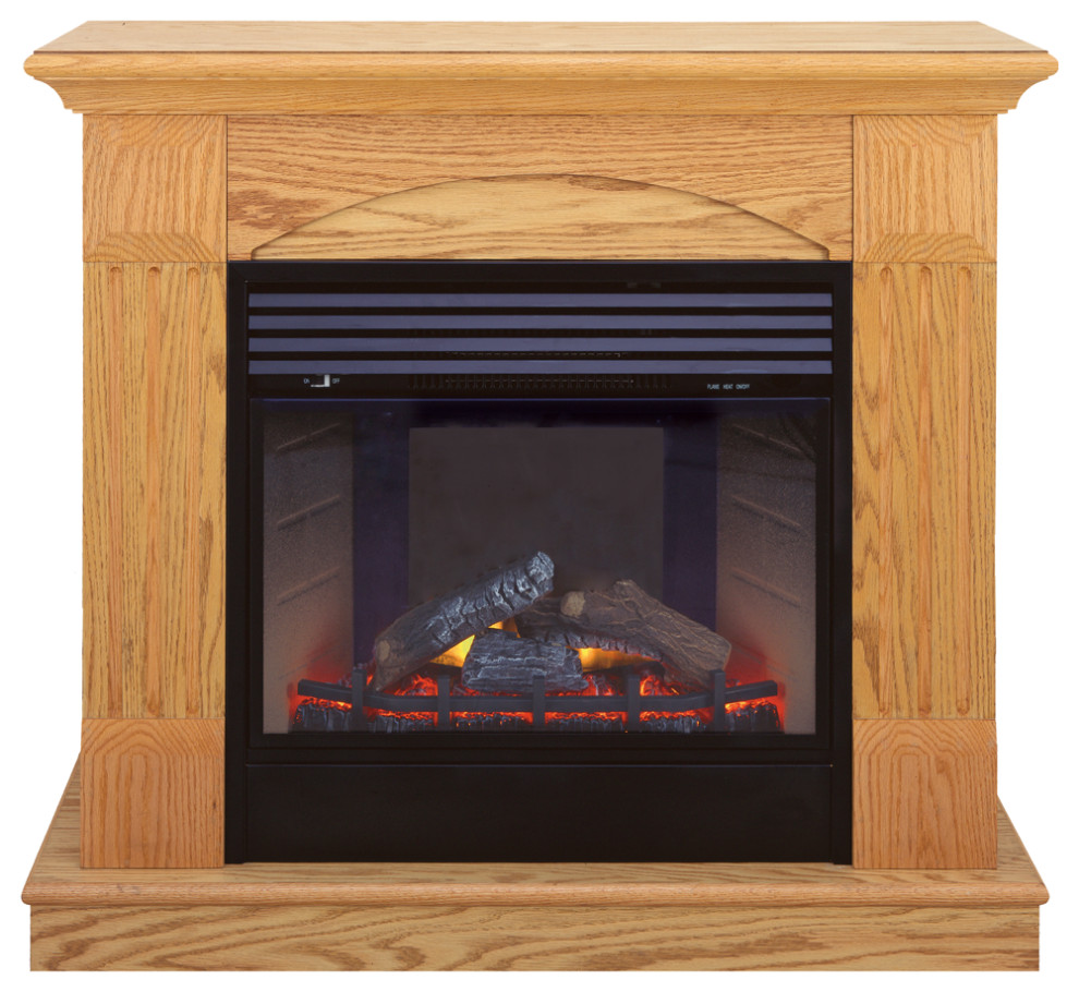Deluxe Electric Fireplace With Remote Control Oak, SFE24R