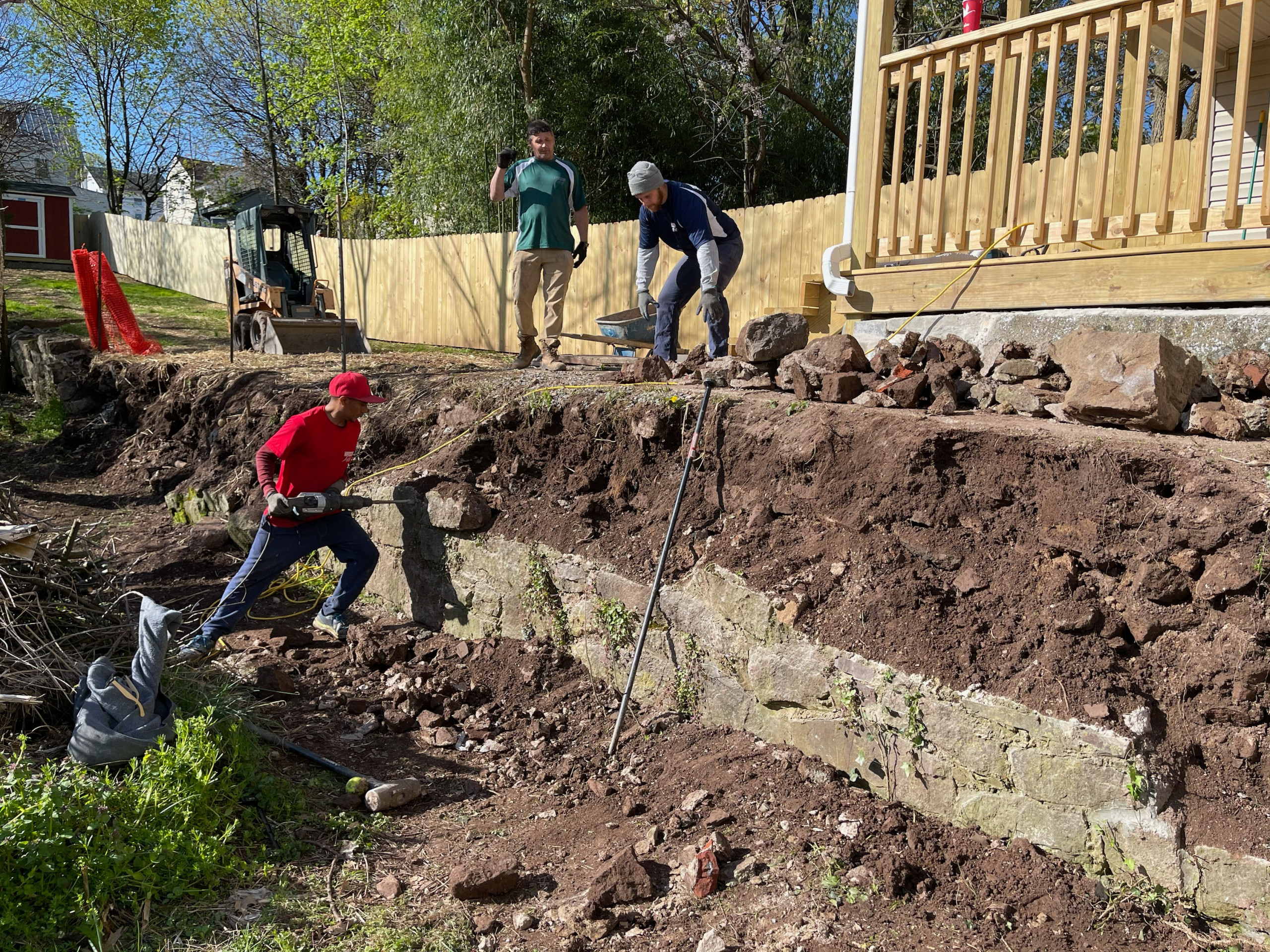 Retaining Wall In Progress