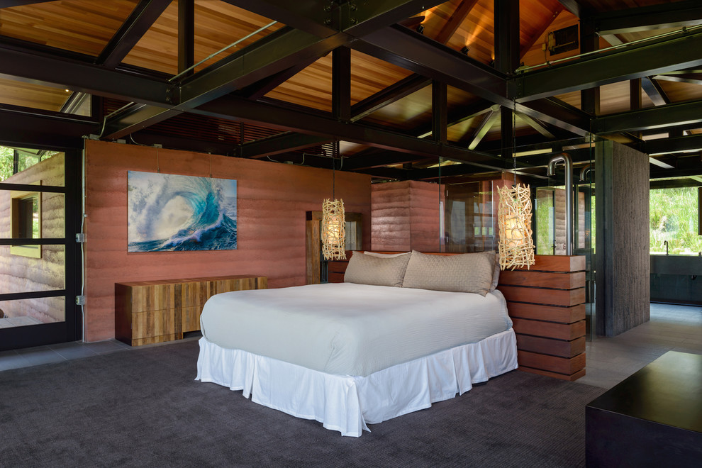 Modernes Schlafzimmer in Hawaii