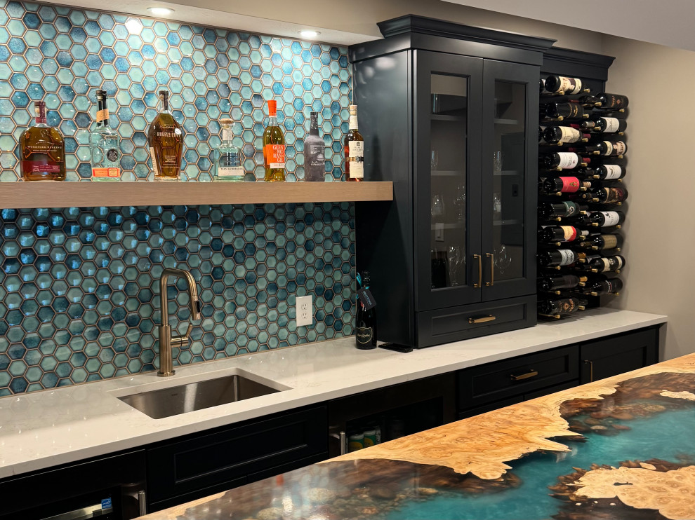 Coastal inspired Basement Bar