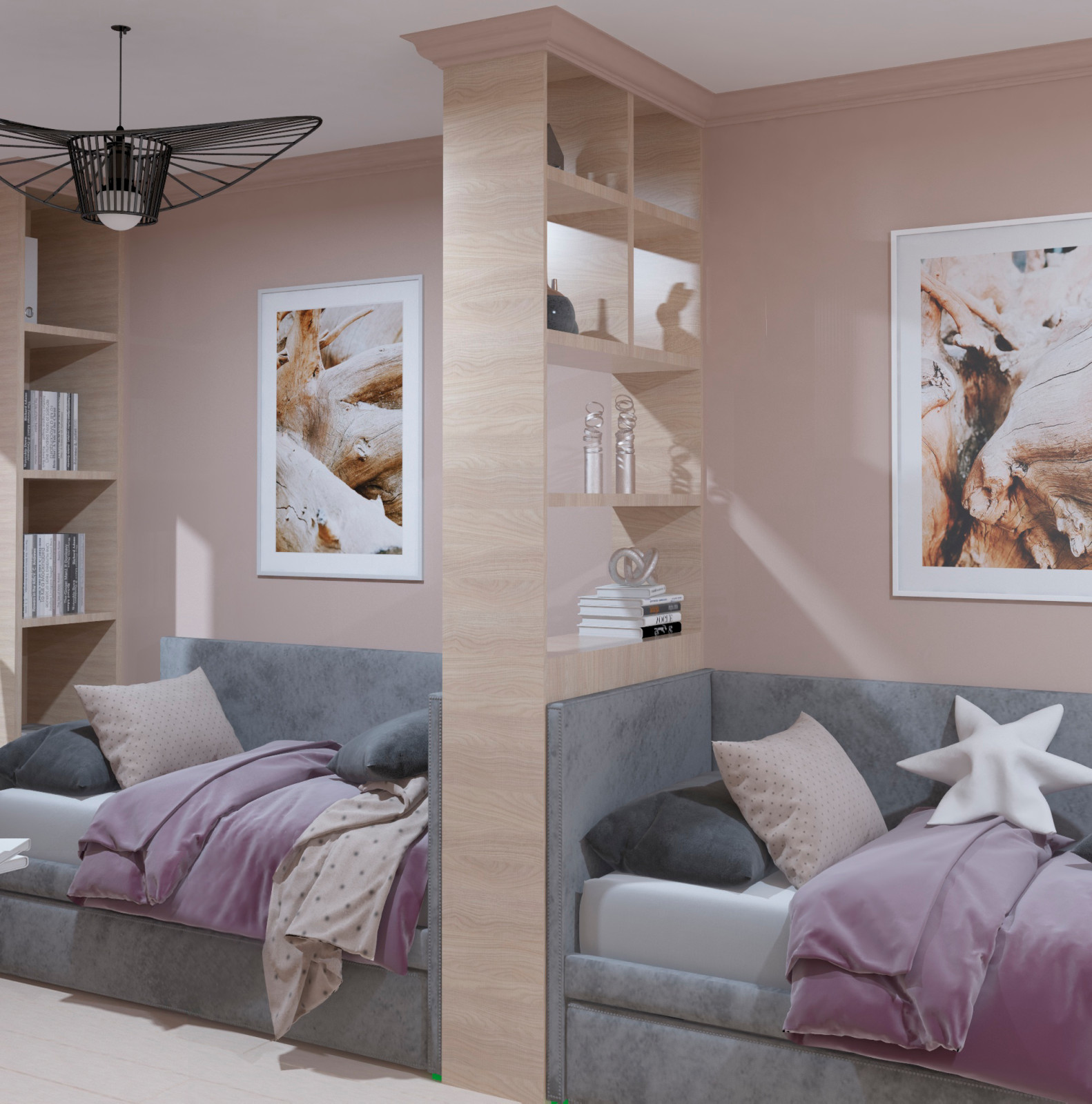 Проект квартиры для семьи с двумя девочками