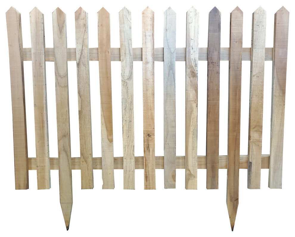 MGP Teak Picket Style Garden Edging Border Transitional Garden