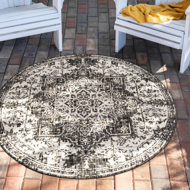 Jill Zarin Dubai Outdoor Rug, 10' 8 x 10' 8 Round Contemporary
