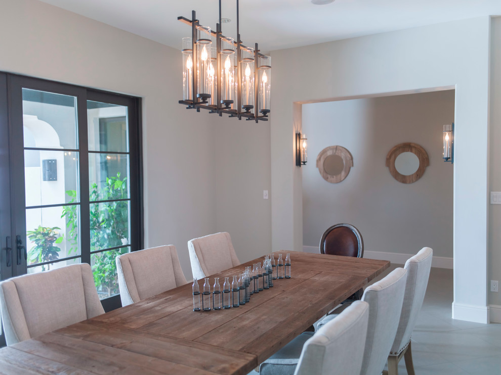 Inspiration for a transitional dining room remodel in Austin