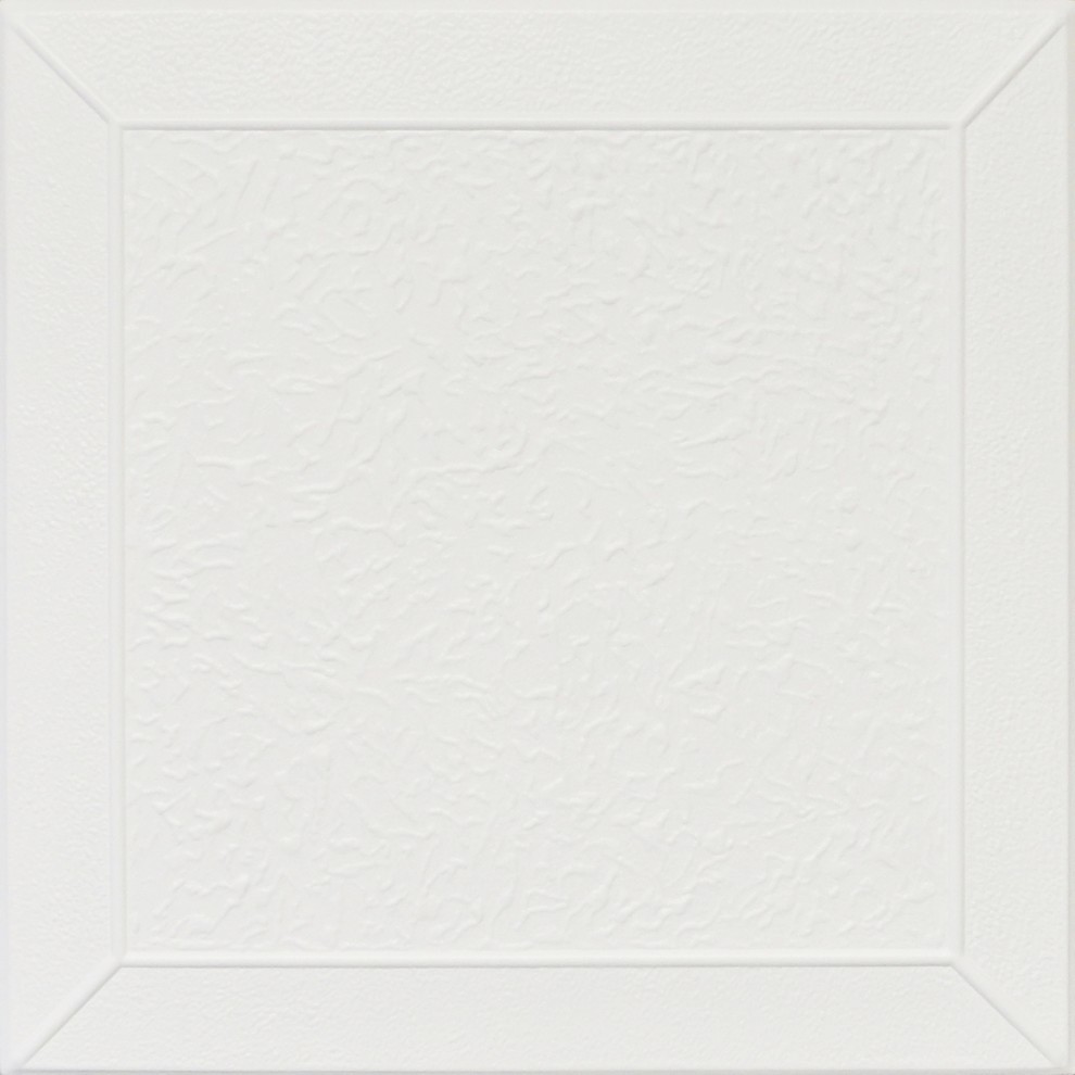 19.6"x19.6" Styrofoam Glue Up Ceiling Tiles R27 Ultra Pure White Behr