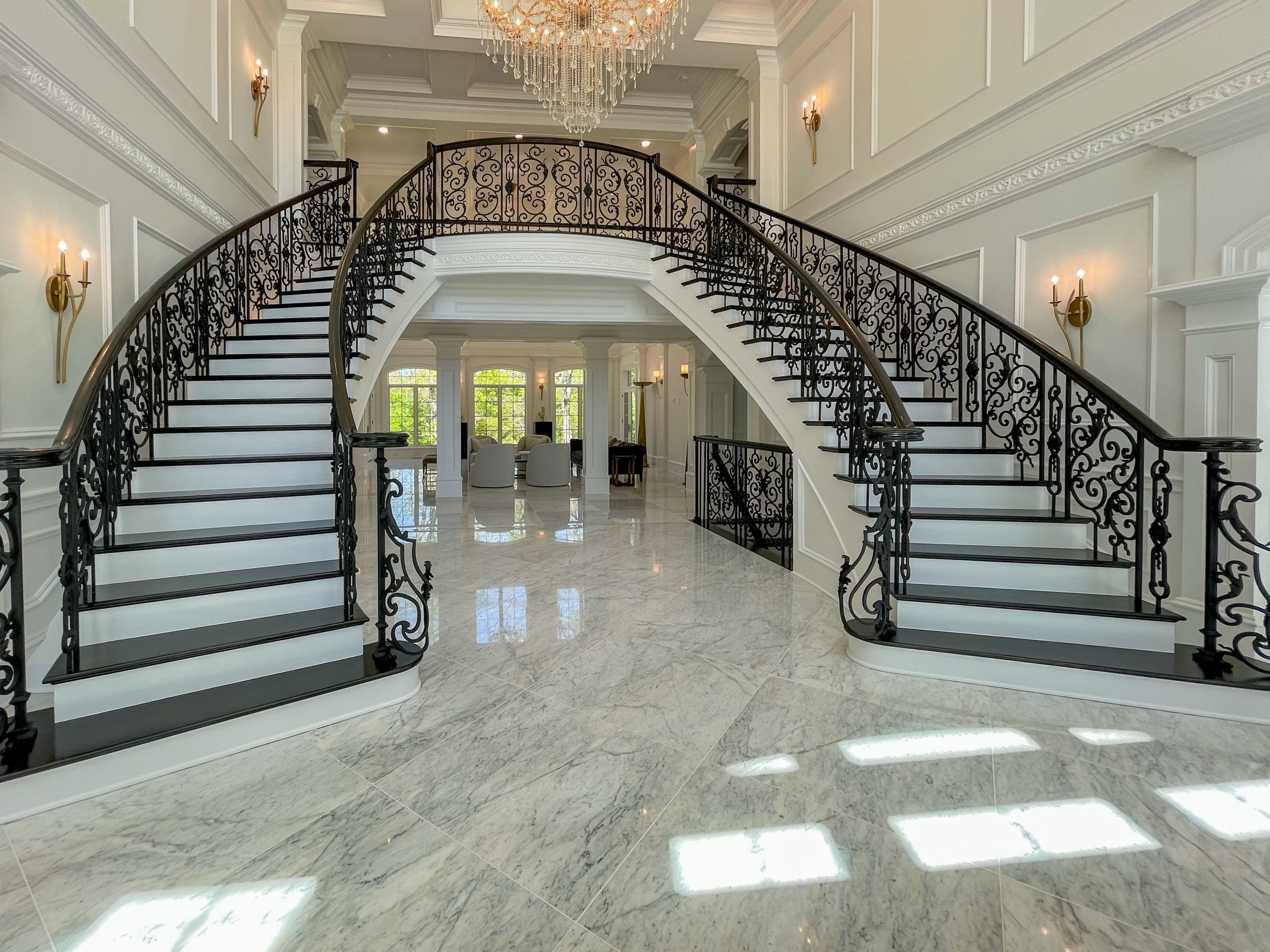 92_Grand Double Staircase in Exquisite Custom Home, Great Falls VA 22066