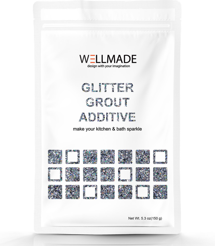 Gray Holographic Glitter Grout Additive 5.3oz/150g/bag Contemporary