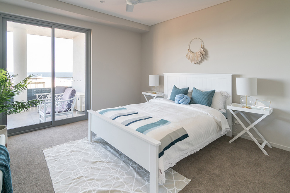 Inspiration for a beach style bedroom in Other.
