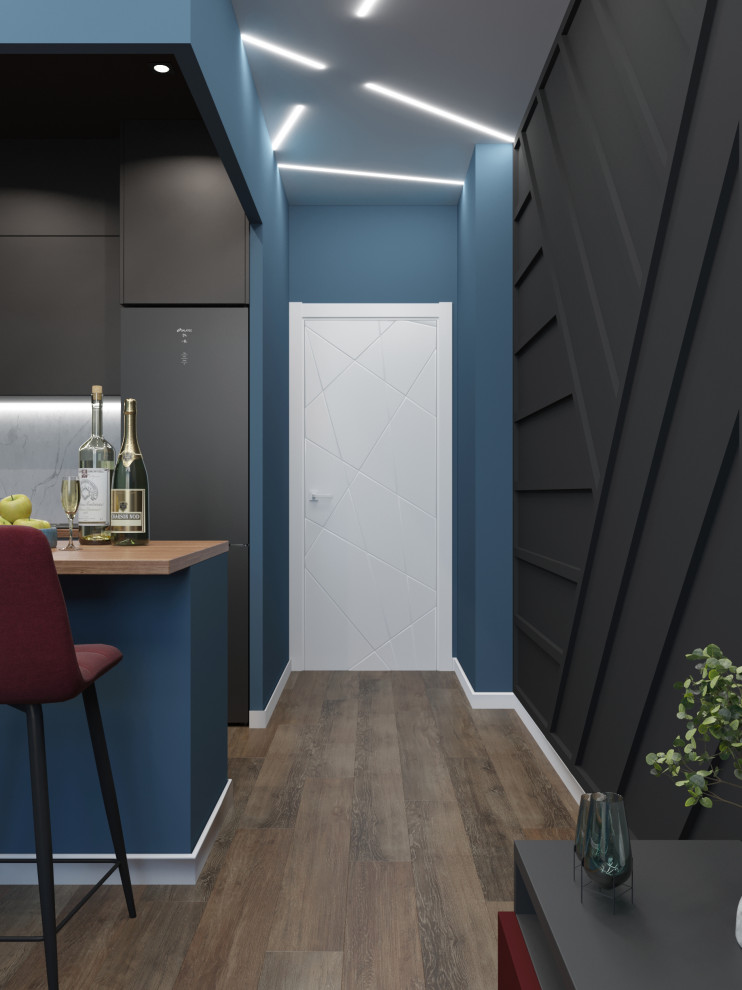 Дизайн кухни-гостиной и спальни