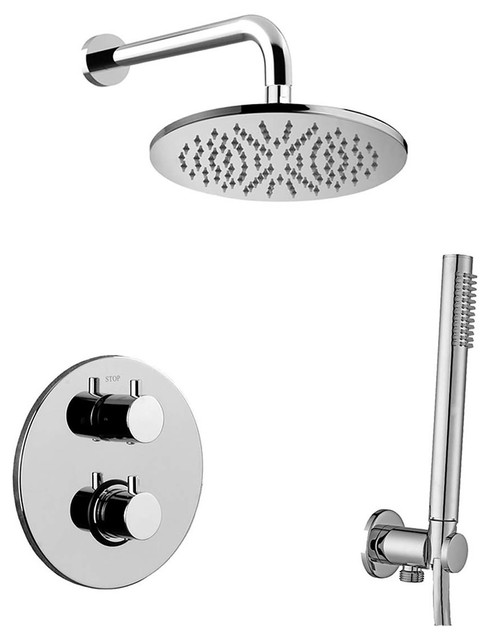 Light KIT LIQ 018 Complete Shower Set with Shower Head, Hand Shower, and Faucet