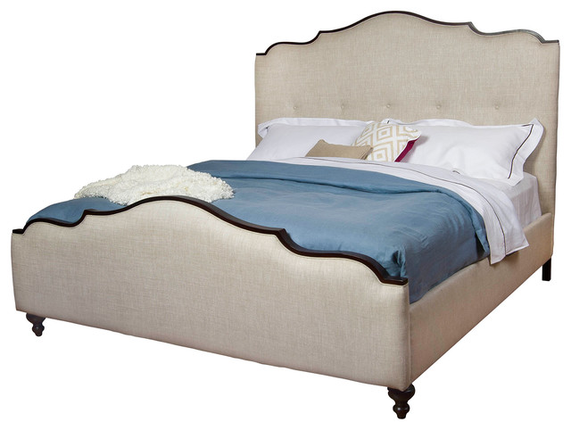 Yvonne French Country Scalloped Top Upholstered Queen Bed Yvonne French Country Scalloped Top Upholstered Queen Bed