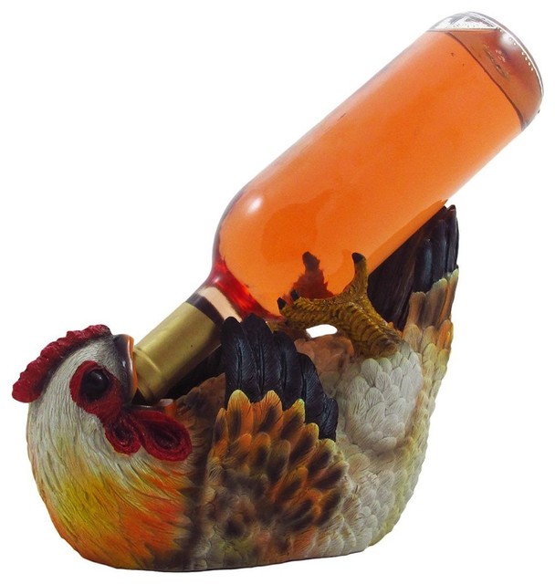 Country Farmhouse Chicken Single Wine Bottle Holder