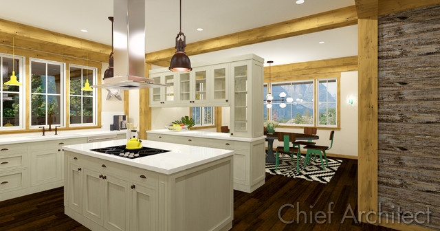 Timber Frame - Kitchen / Dining rustic-rendering