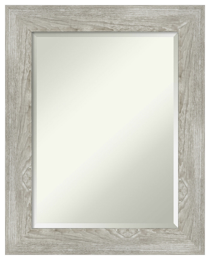 Dove Greywash Beveled Bathroom Wall Mirror 24 x 30 in., 24"x30